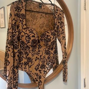 Sheer lace bodysuit